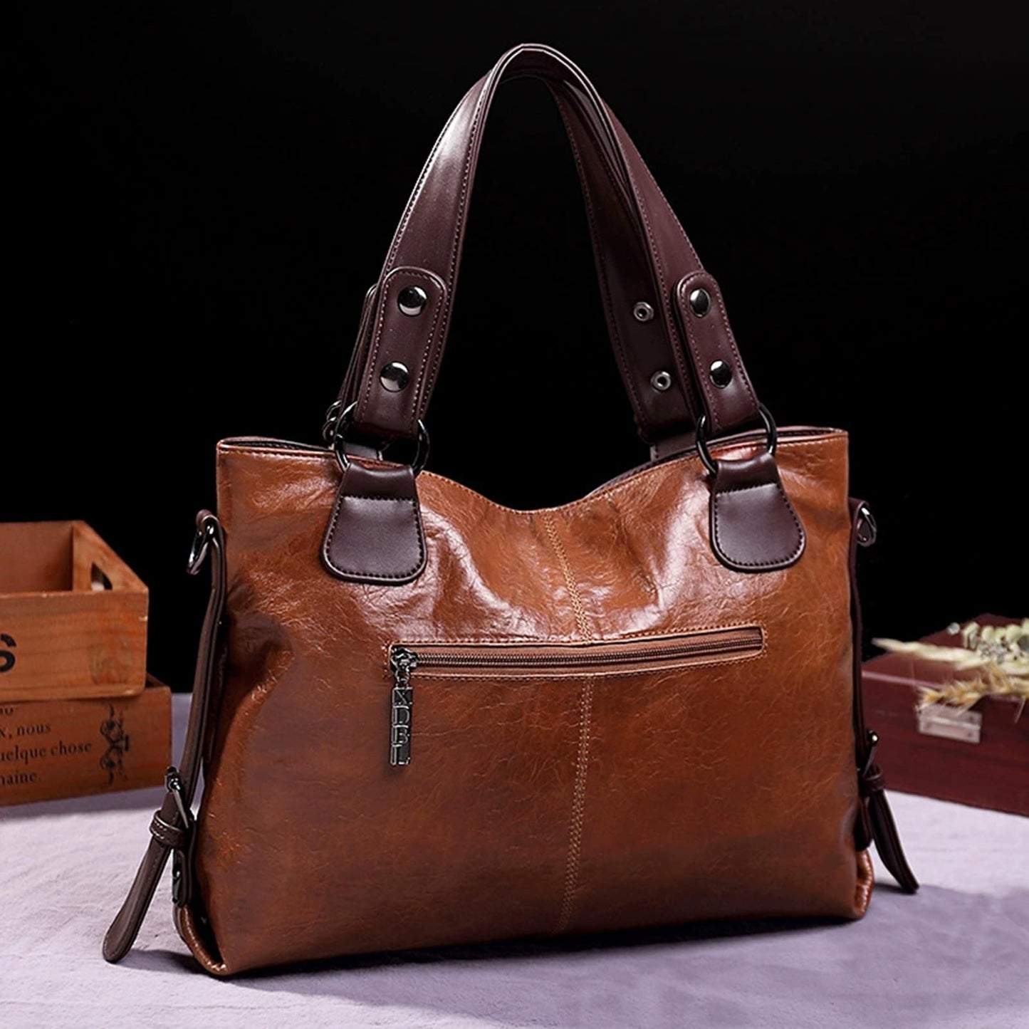 Handbags and Purses for women Vegan Leather Tote Bag for Women Satchel Shoulder Bags Travel Purse with Compartments