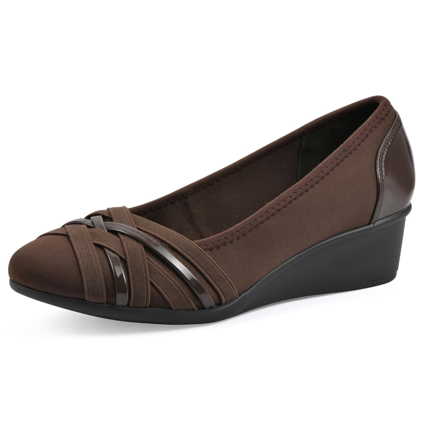 Cliffs by White Mountain Women's Bowie Cushioned Ballet Wedge Heel