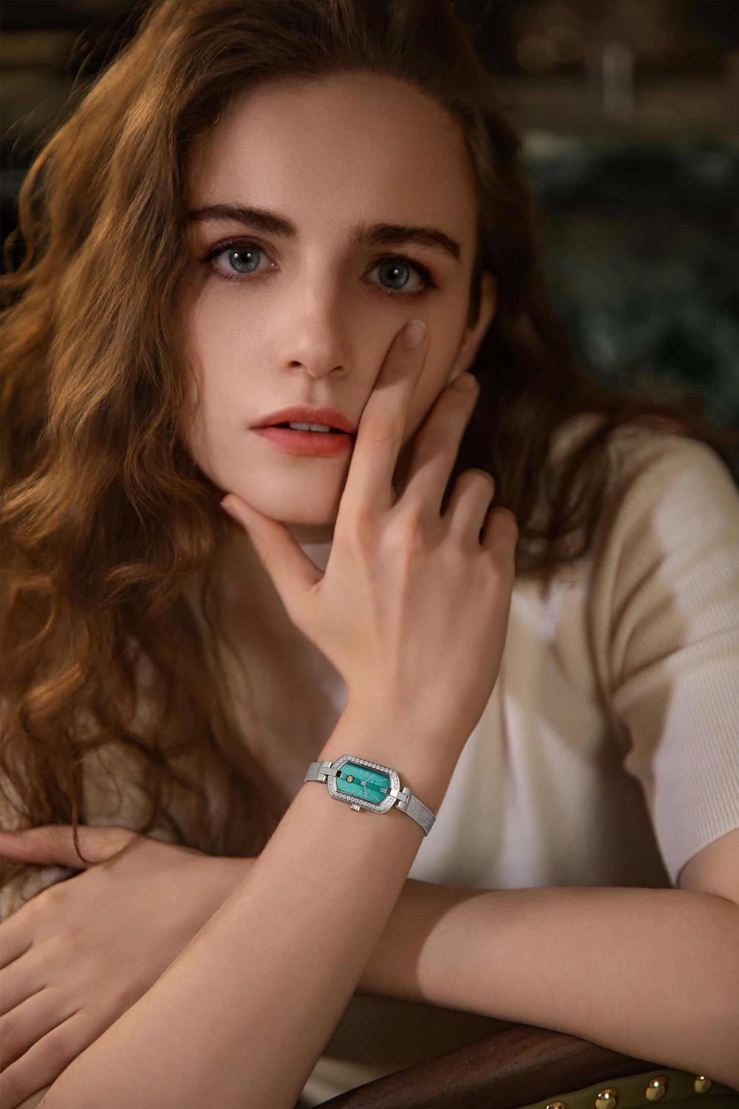 Golden Maple Watches for Women, Small Oval Stainless Steel Case, Mother fo Pearl Dial, Dainty Ladies Watches, Luxury Gifts for Her