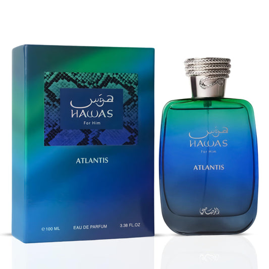 RASASI Hawas For Men Eau De Parfum Spray 100ML (3.4 Oz) - Long Lasting Arabian Perfume, Premium Perfume Men, Ideal for Special Occasions & Daily Elegance, A Bold and Captivating Fragrance