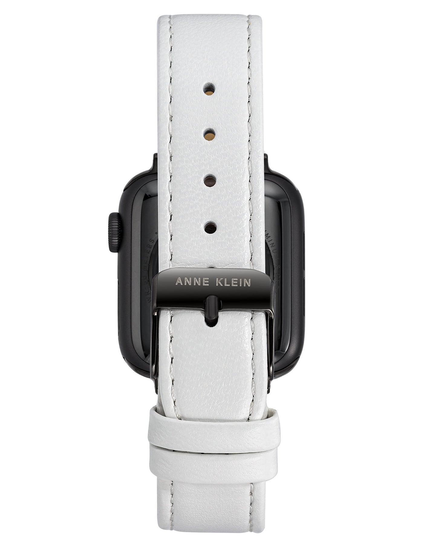 Anne Klein Leather Fashion Band for Apple Watch Secure, Adjustable, Apple Watch Band Replacement, Fits Most Wrists