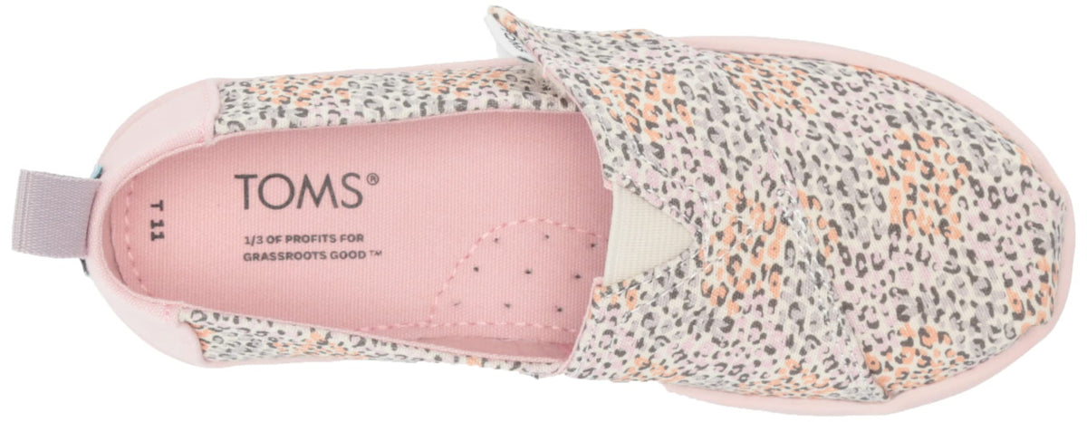 TOMS Girl's Tiny Alpargata, Pastel Multi Mini Leopard,4TOMS Girl's Tiny Alpargata, Pastel Multi Mini Leopard,4