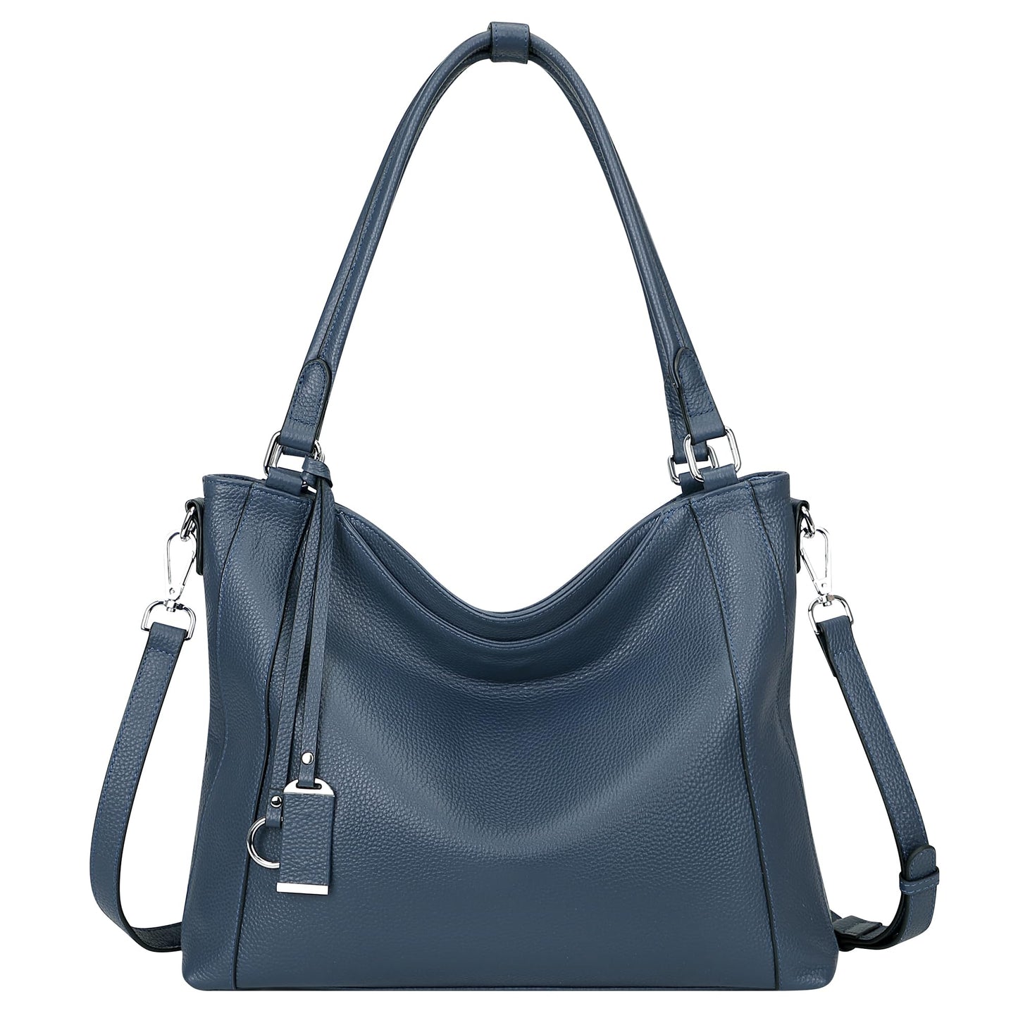 Over Earth Genuine Leather Purses for Women Large Hobo Bags Lady Shoulder Handbags with Detachable Strap