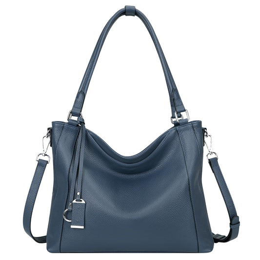 Over Earth Genuine Leather Purses for Women Large Hobo Bags Lady Shoulder Handbags with Detachable Strap