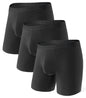 DAVID ARCHY Men's Underwear Modal Boxer Briefs Trunks Multi-Pack | Dual Pouch with Fly, Ultra Soft Second Skin Feel, Breathable Stretch Spandex, Anti Chafing, Daily Lounging Work Travel