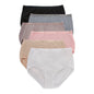 Hanes womens Cotton briefs underwear, 6 Pack - Hi Cut Assorted 1, 7 US