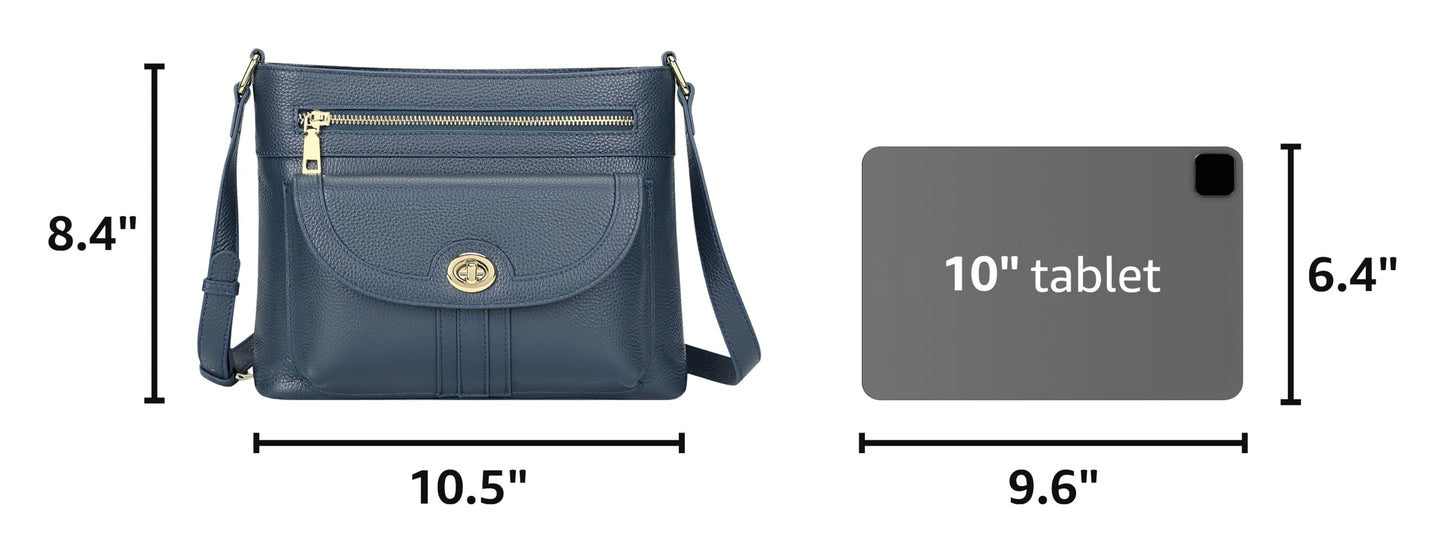 Over Earth Genuine Leather Crossbody Bags for Women Trendy Purses and Ladies Shoulder Handbags