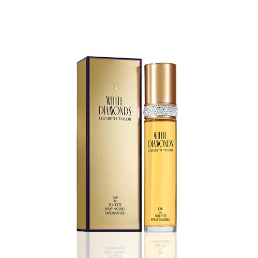 Elizabeth Taylor White Diamonds Women's Perfume, Long-Lasting Floral Fragrance for Her, Eau de Toilette EDT Spray, 3.3 fl oz