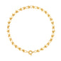 Aobei Pearl 18K Gold Plated Paperclip Chain Choker Satellite Chain Freshwater Cultured Biwa Pearl Pendant Necklace Dainty Turquoise Jewelry for Women