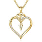 STORUP Heart Initial Necklaces for Women Girls, 14K-Gold-Plated Initial A-Z Heart Necklaces for Teen Girl Jewelry Birthday Gifts for Girls Women Her Wife Mom