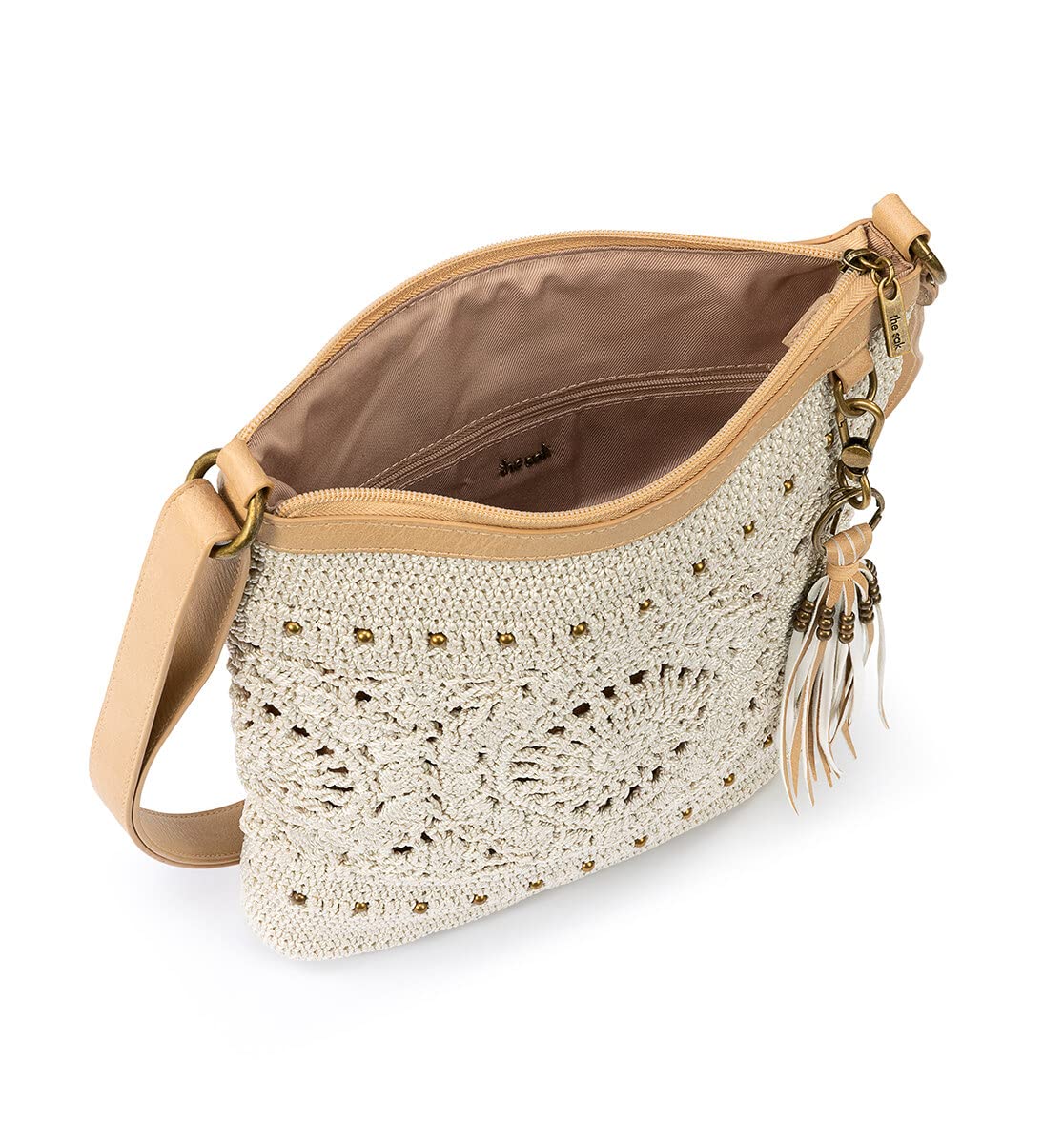 The Sak Lucia Crossbody Bag in Crochet, Convertible Purse with Adjustable Shoulder Strap