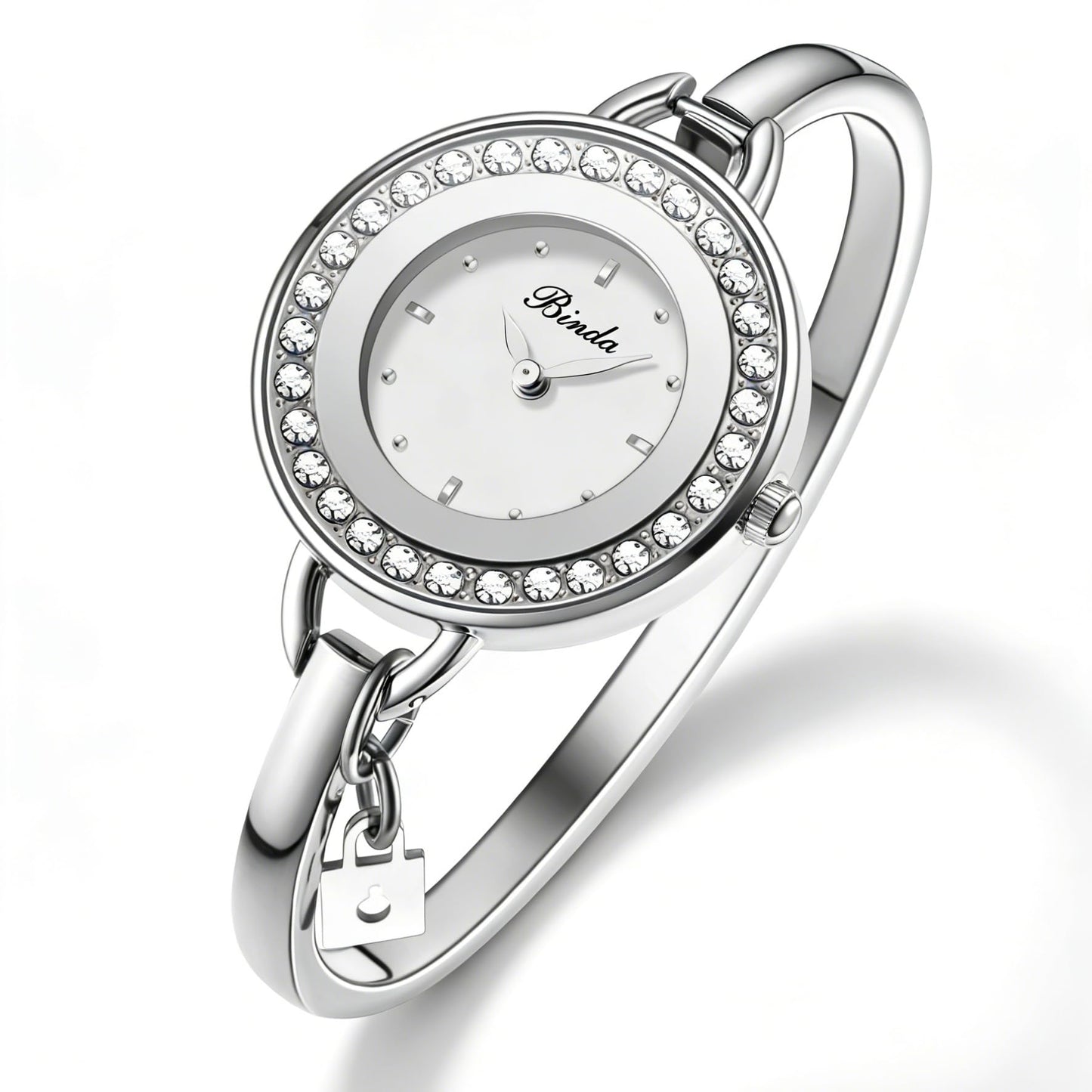 Binda Women's Quartz Watch – Stainless Steel Bracelet, Round Elegant Dial, Suitable for Daily and Formal Wear, Gift Box Included