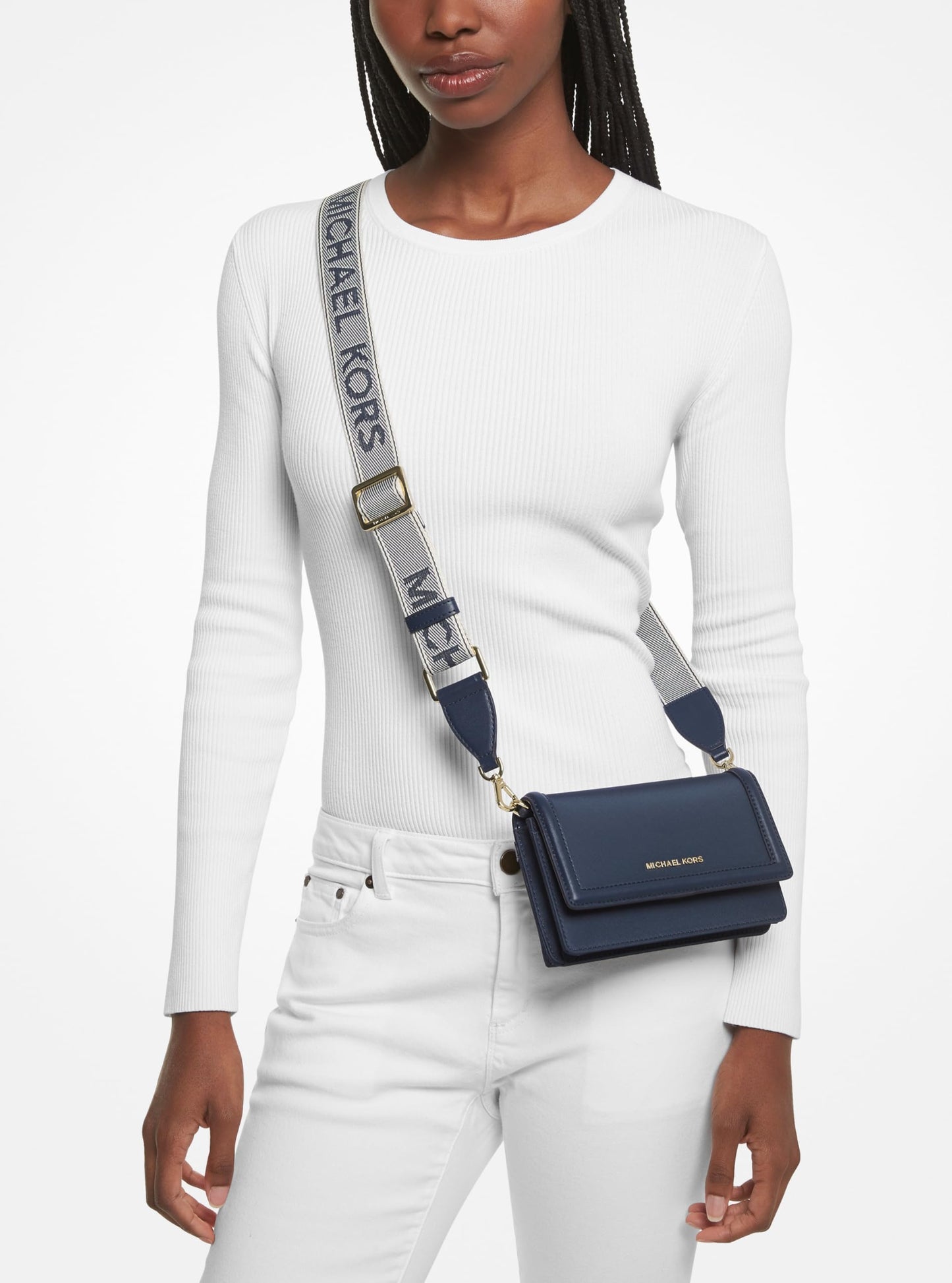 MICHAEL Michael Kors Jet Set Small Phone Web Strap Crossbody