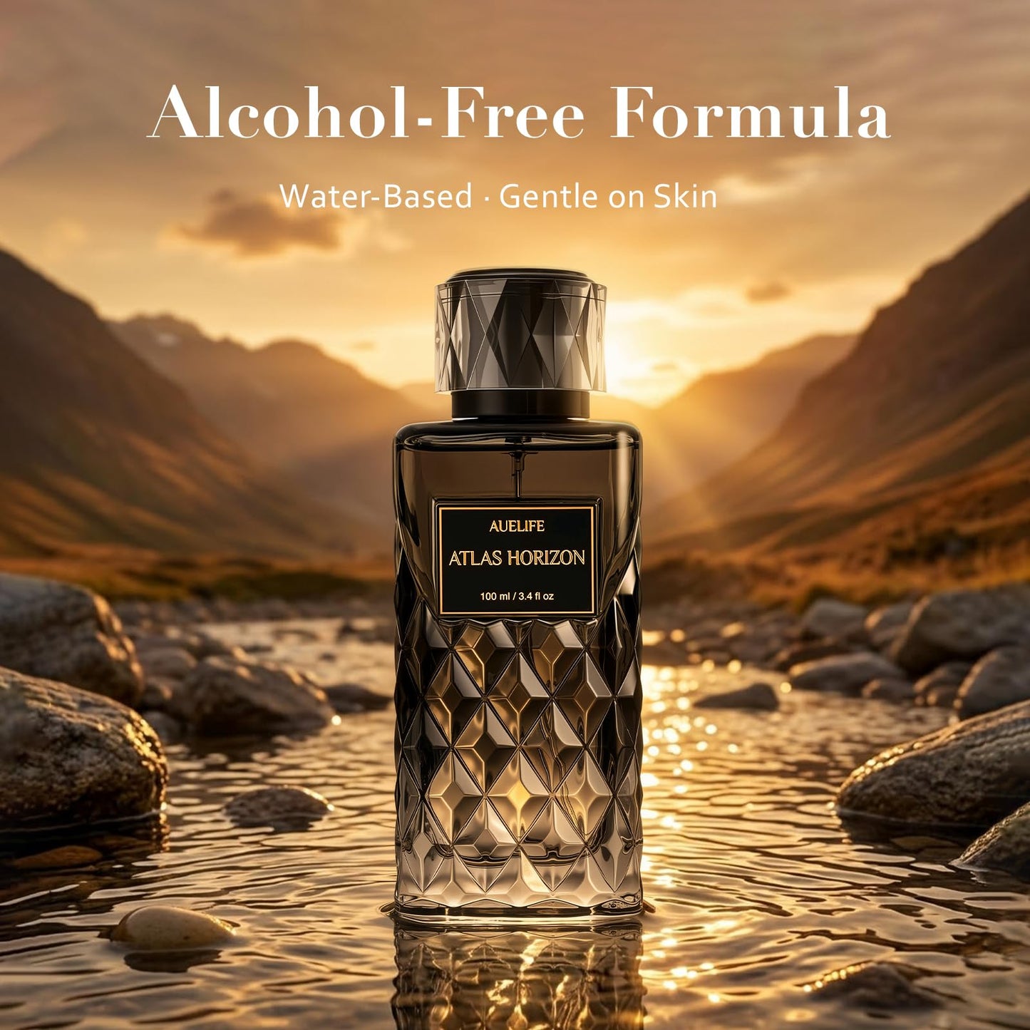 Auelife Cologne for Men, Alcohol-Free Long Lasting Perfume Fragrance, Fresh Lemon Citrus & Marine Scent with Cedar, Patchouli & Musk, 100ml / 3.4 Fl Oz, Daily Wear, Father’s Day Gift (NAVY MERIDIAN)