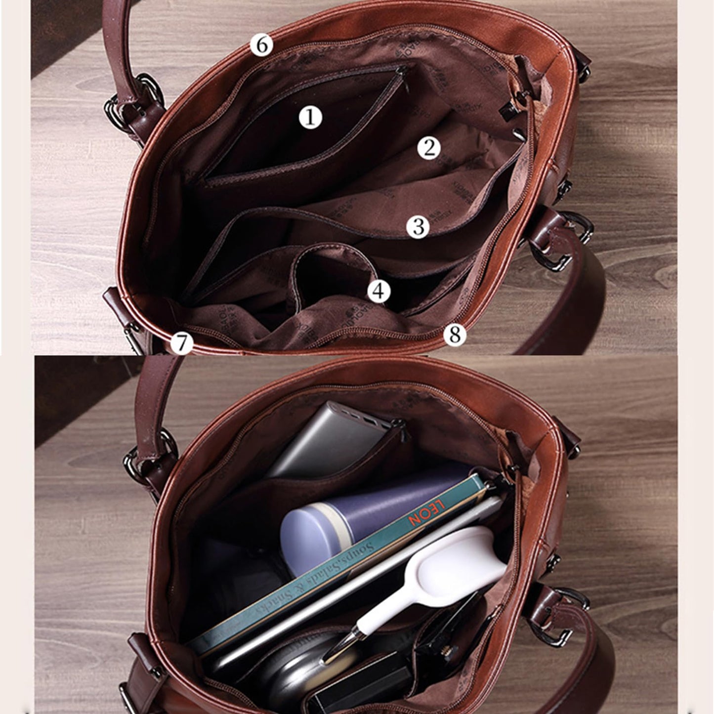 Handbags and Purses for women Vegan Leather Tote Bag for Women Satchel Shoulder Bags Travel Purse with Compartments