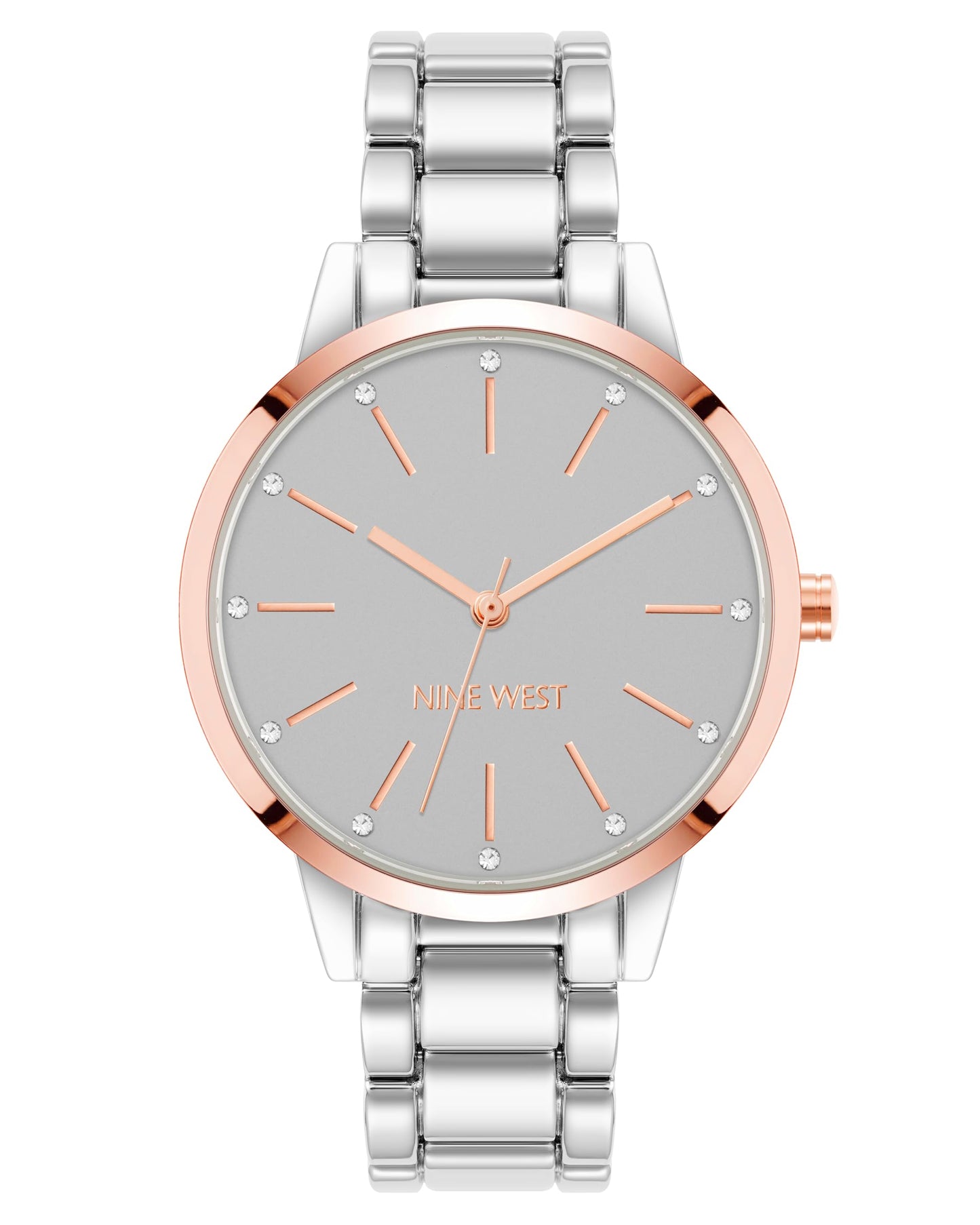 Nine West Women's Crystal Accented Bracelet Watch
