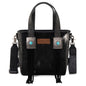 Montana West Wrangler Cowhide Tote Bag for Women Western Tooling Handbag Leather Fringing with Turquoise Stone Concho