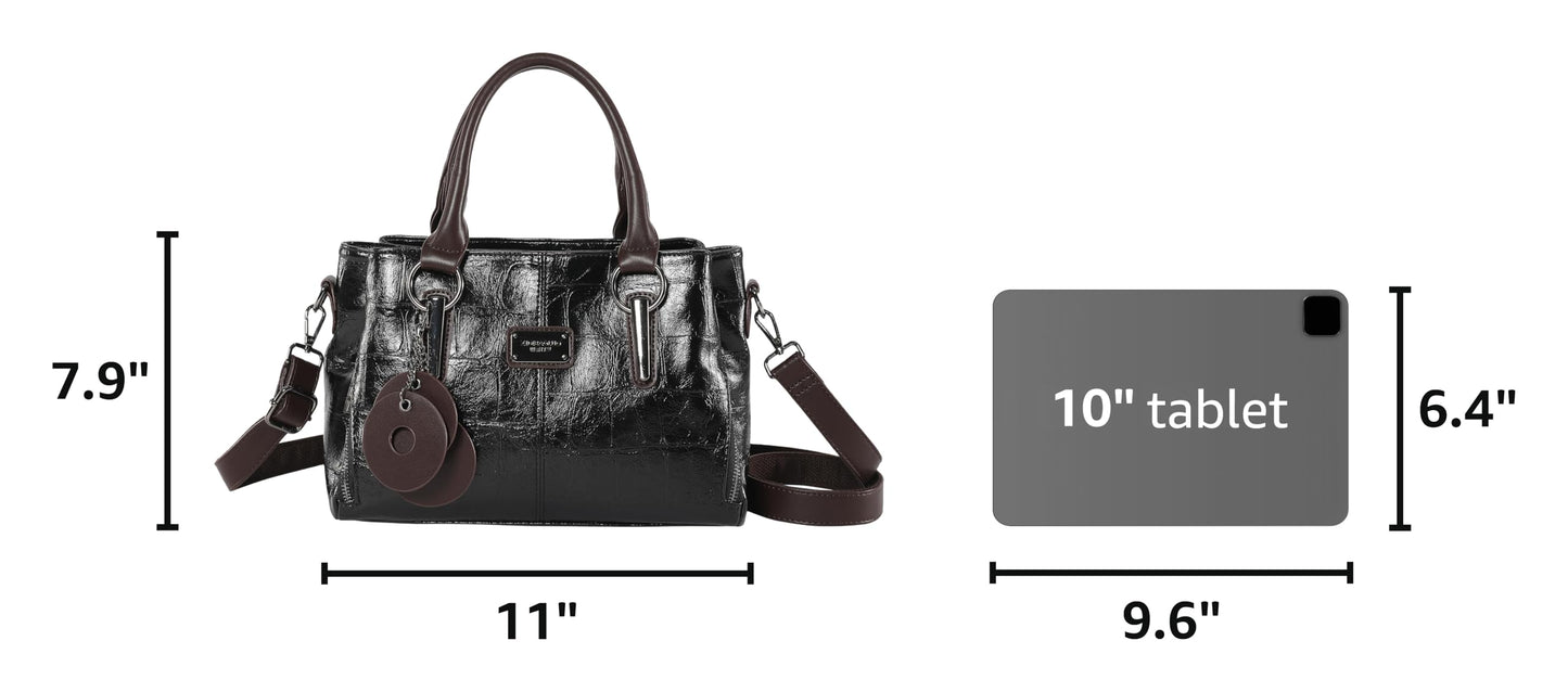Handbags and Purses for women Vegan Leather Tote Bag for Women Satchel Shoulder Bags Travel Purse with Compartments