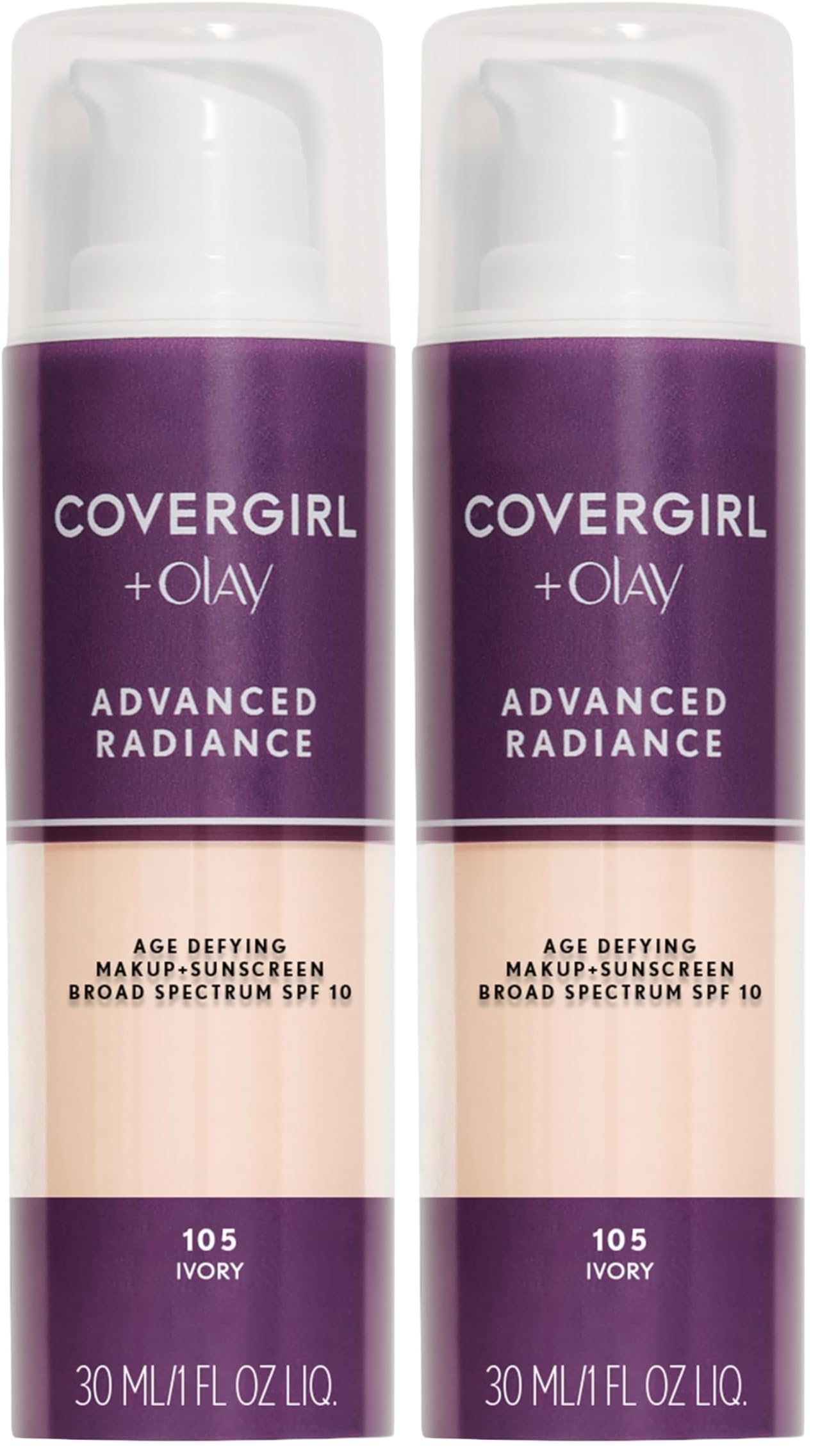 COVERGIRL Advanced Radiance Age-Defying Foundation Makeup, Classic Beige, 1 oz (Packaging May Vary)