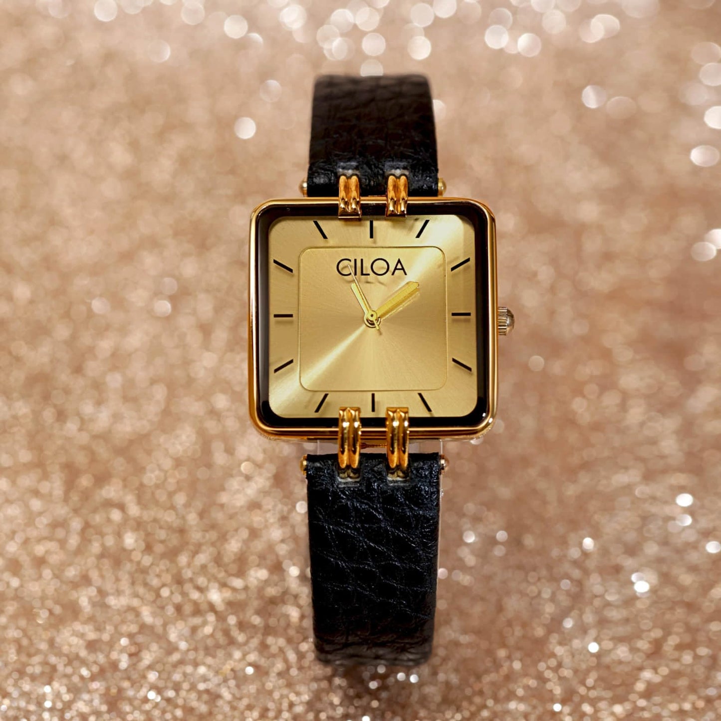 Women's Leather Strap Watch Dainty Elegant Gold Watches for Women Classic Casual Fashion Square Ladies Watch Gifts Present for Her