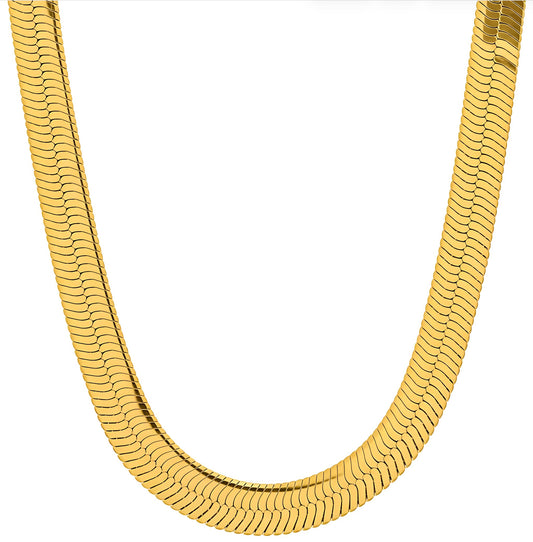 Premium Gold-Plated Stainless Steel Herringbone Chain Necklace – Waterproof, Tarnish Resistant & Designed by UNCLE LOL