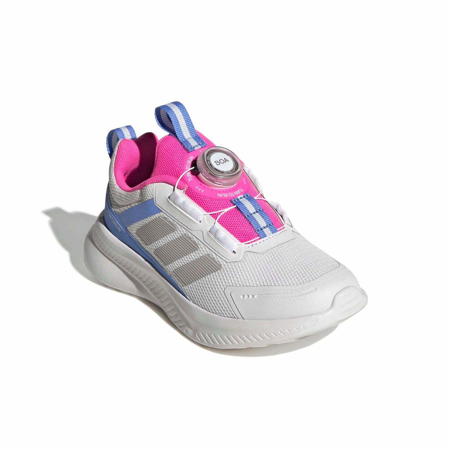 adidas Unisex-Kids Fortarun 4.0 BOA, Crystal White/Grey/Lucid Pink, 13adidas Unisex-Kids Fortarun 4.0 BOA, Crystal White/Grey/Lucid Pink, 13