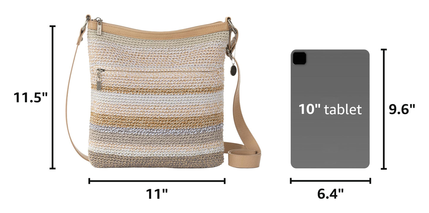 The Sak Lucia Crossbody Bag in Crochet, Convertible Purse with Adjustable Shoulder Strap