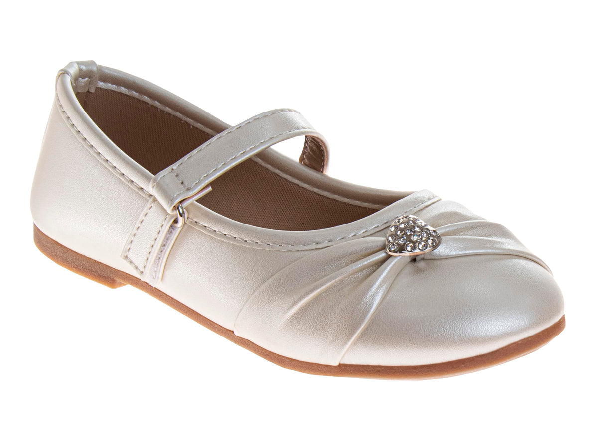 Josmo Girls Elegant Mary Jane Flats Classic Glitter Flower Styles Stylish Ballet Dress Shoes with Adjustable Strap White Size 2 Big KidJosmo Girls Elegant Mary Jane Flats Classic Glitter Flower Styles Stylish Ballet Dress Sh…
