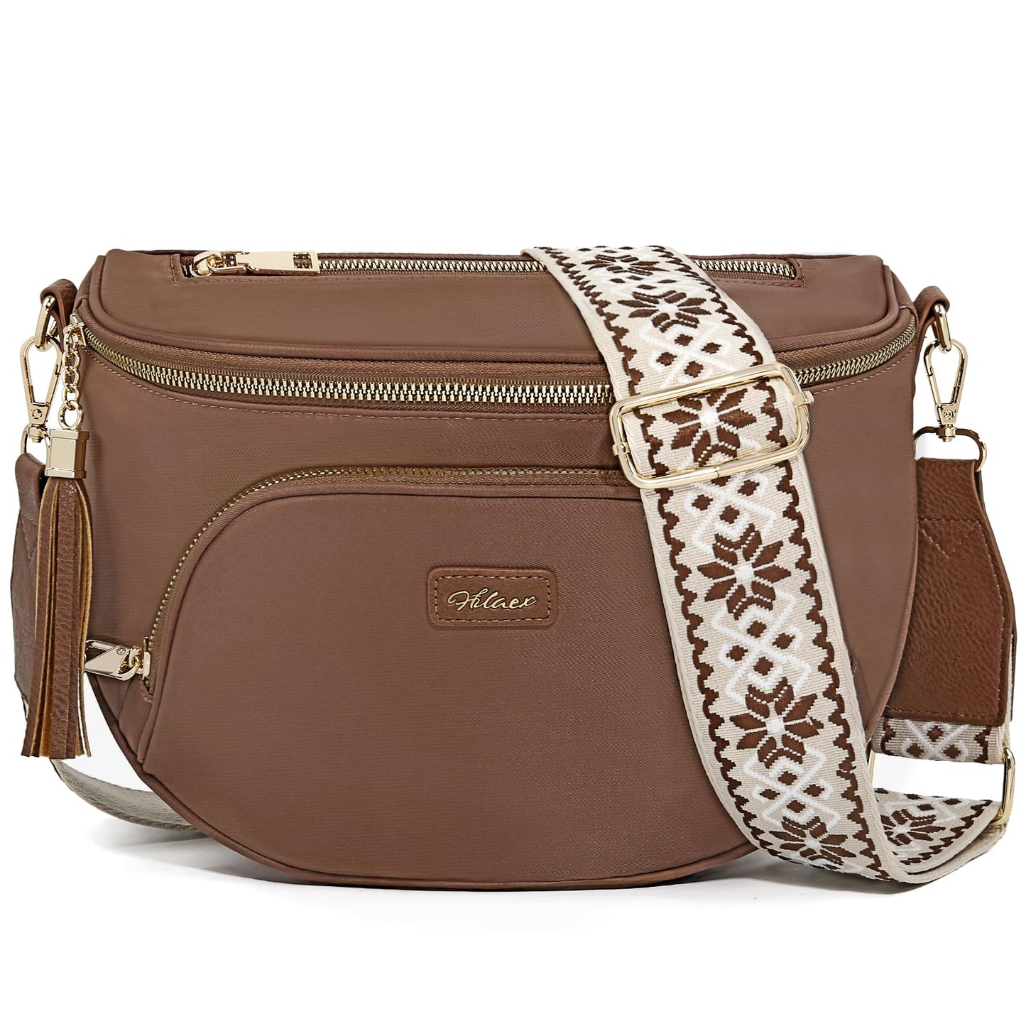 Checkered Crossbody Bag Anti Theft Spacious Bum Bags for Women Nylon Fanny Packs Lightweight Purse Wallet for Travel
