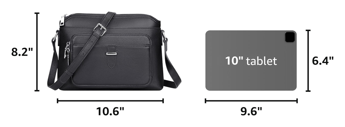 Over Earth Genuine Leather Crossbody Bags for Women Small Ladies Handbags and Purses with Card Slots
