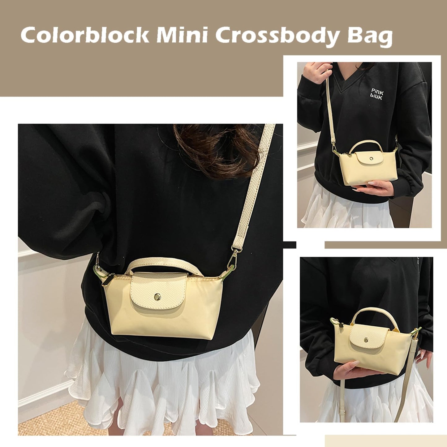 Fashion Mini Crossbody Bag, Handbags Purses with Adjustable Strap for Women, Ladies Shoulder Totes Bag