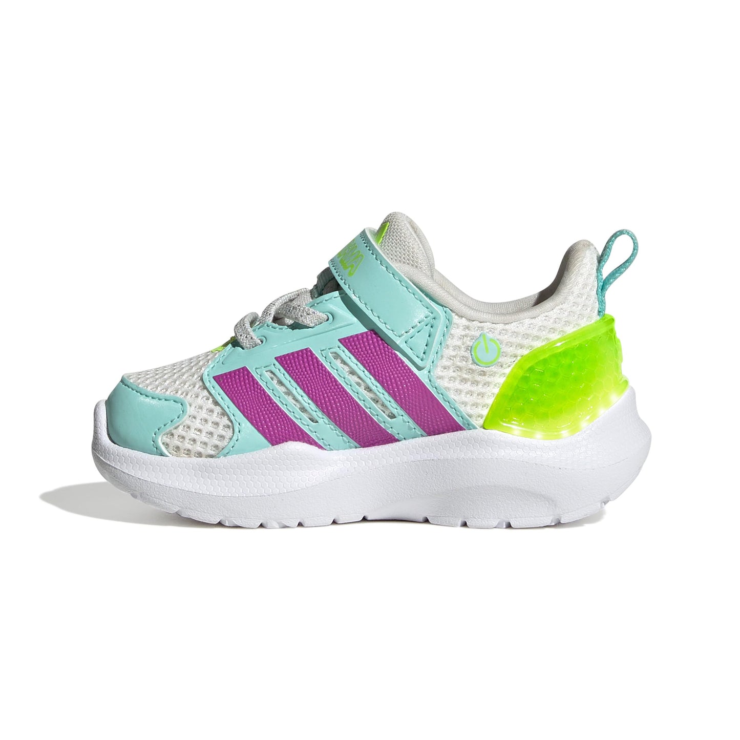 adidas Unisex-Baby Lightorama, White/Purple Burst/Lucid Lemon, 8 adidas Unisex-Baby Lightorama, White/Purple Burst/Lucid Lemon, 8