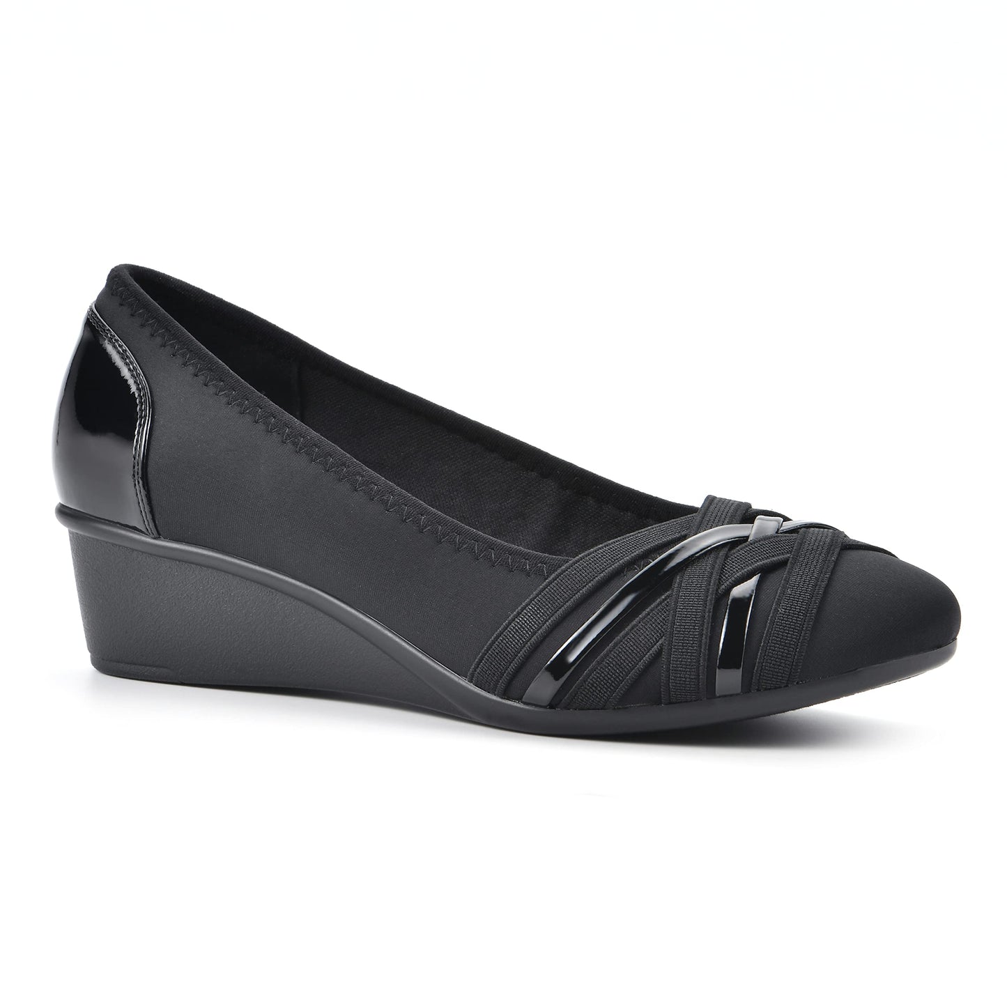 Cliffs by White Mountain Women's Bowie Cushioned Ballet Wedge Heel