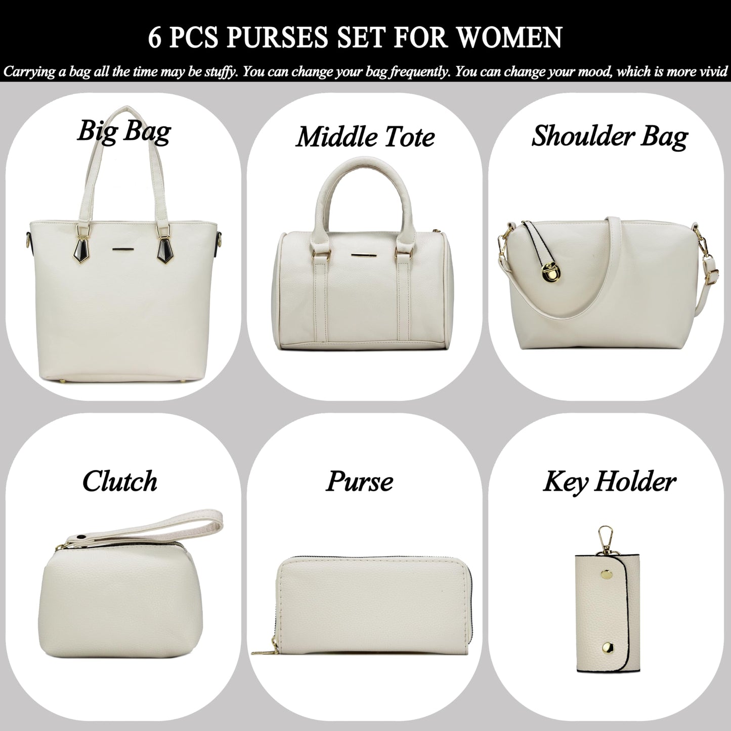 2E-youth Designer Purses and Handbags for Women Satchel Shoulder Bag Tote Top Handle Bag