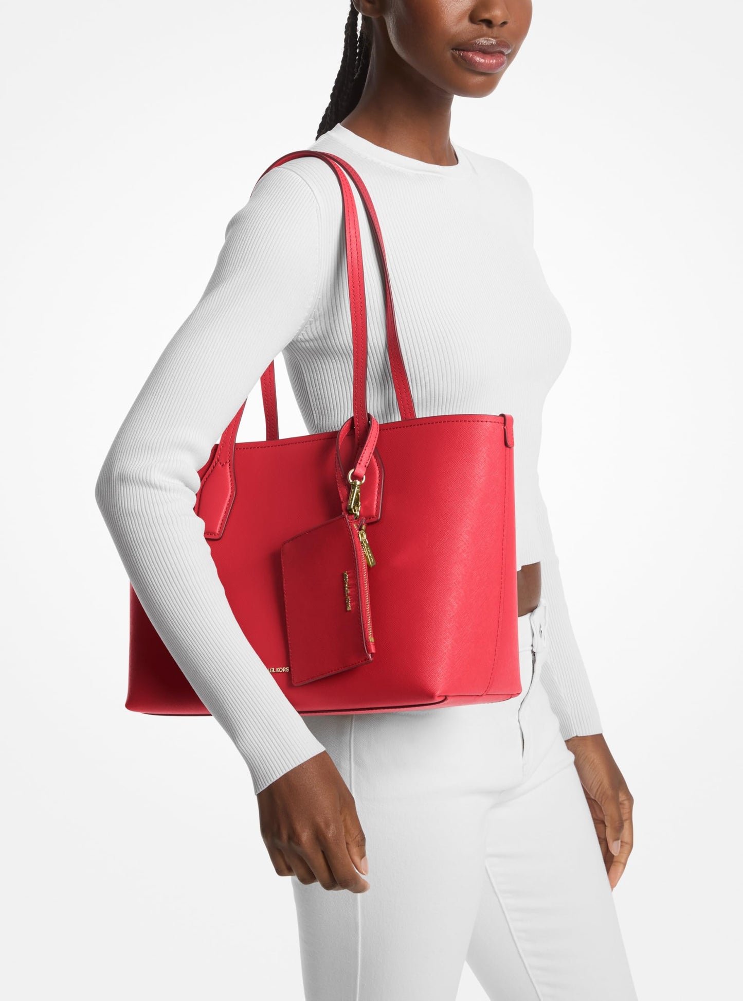 Michael Kors Women's Charlie Medium Tote With Zmall Zip Case