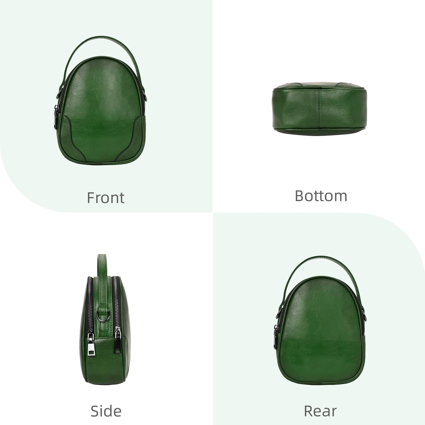 Iswee Small Crossbody Bag for Women Small Leather Shoulder Purse Phone Bag | Designer Satchel Handbags Ladies Pocketbooks with 2 Adjustable Strap 3-Way Carry Multi-pocket Organizer Mini Bag