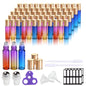 PrettyCare 4 Pack Amber Glass Oil Roller Bottles for Essential Oils 10ml, Roll On Bottles with Stainless Steel Roller Ball Leak-Proof Perfume Travel Refillable Bottle Empty, Beauty & Personal Care