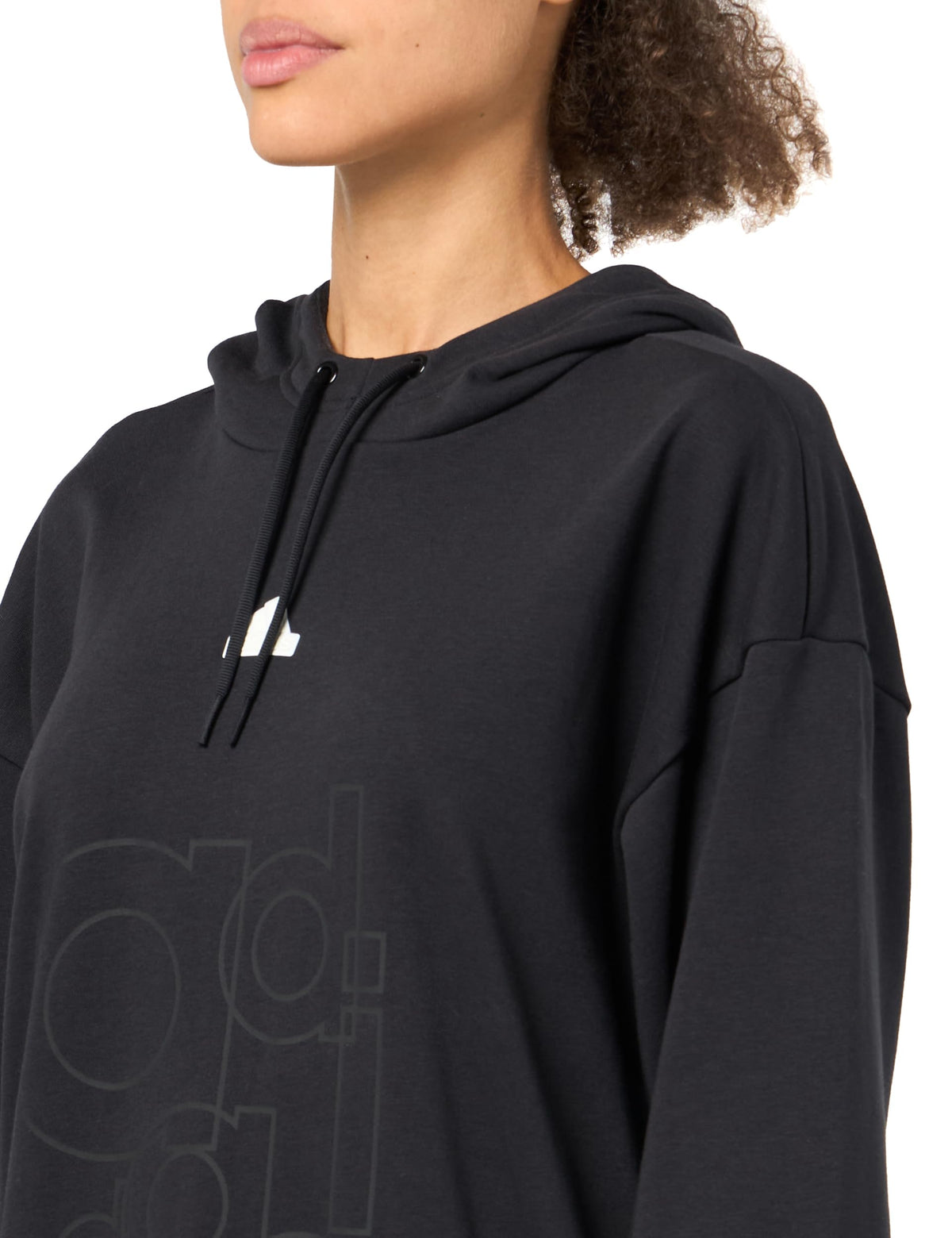 adidas Women's Printed French Terry Hoodie, Black, Largeadidas Women's Printed French Terry Hoodie, Black, Large