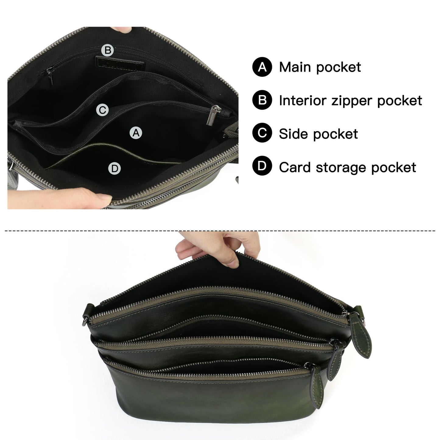 Genuine Leather Purses for Women Vintage Crossbody Bags for Women Hand Bags Women's Shoulder Handbags | Genuine Leather