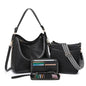 Purses for Women 3PCS, Crossbody Bags Set Large Leather Purse Shoulder Handbags with Wallet Adjustable Straps for Ladies Tote