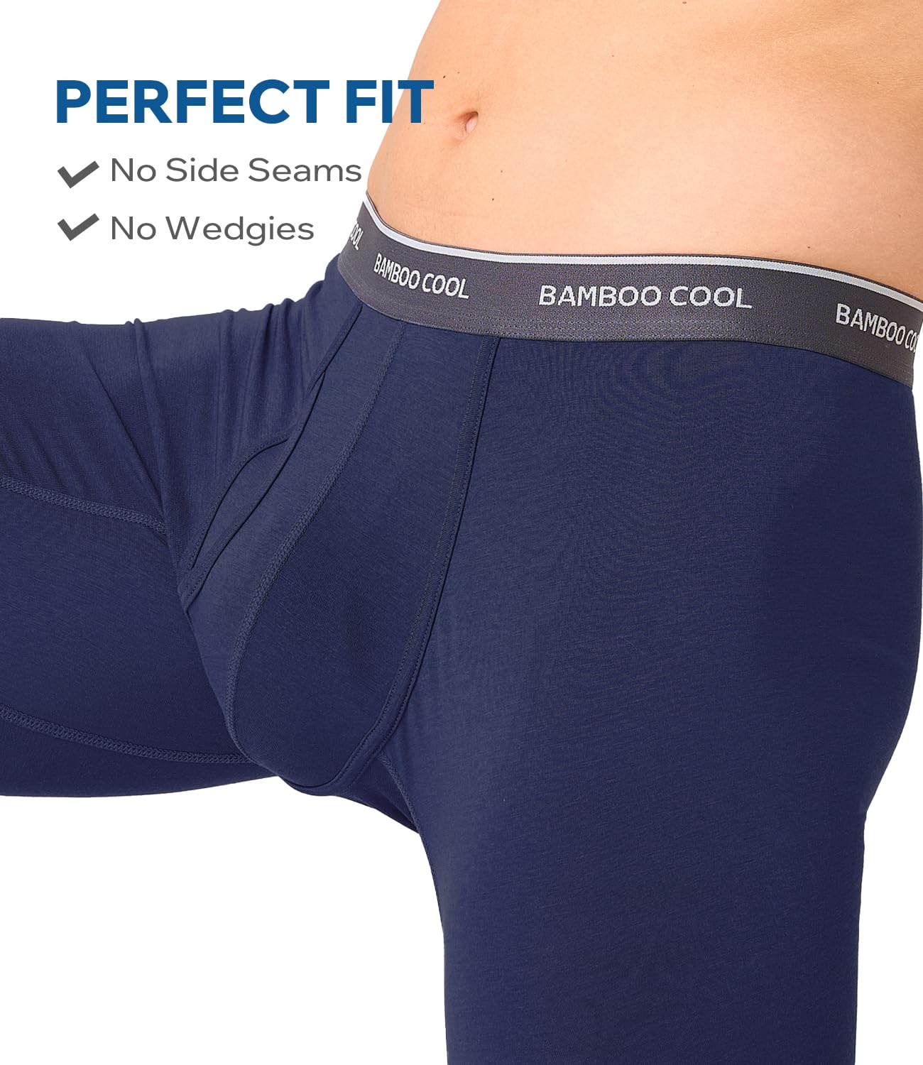 BAMBOO COOL Ultra Soft Mens Underwear Boxer Briefs Multi-pack | Bamboo Fabric‌,No Ride Up,More Breathable Than Cotton