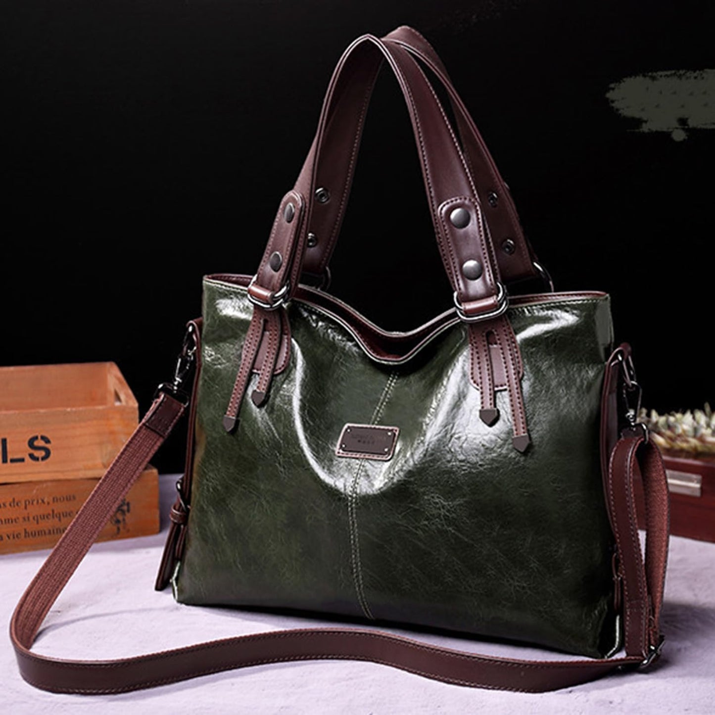 Handbags and Purses for women Vegan Leather Tote Bag for Women Satchel Shoulder Bags Travel Purse with Compartments