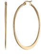 Amazon Essentials Gold Plated or Stainless Steel Flattened Hoop Earrings
