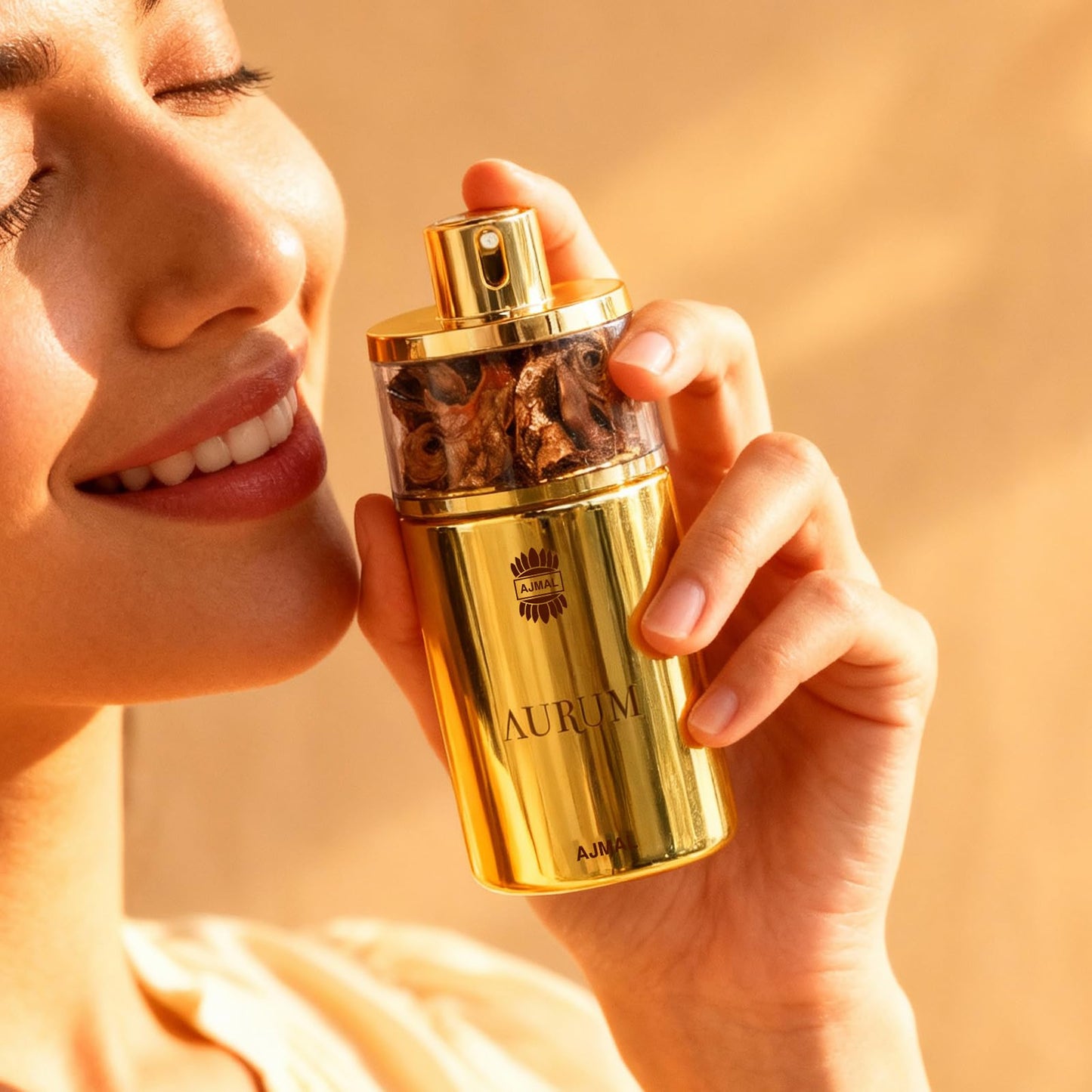 Ajmal Aurum Eau de Parfum 2.5 oz (75 ml) for Women | Fresh, Fruity & Floral Oriental Perfume with Amber, Musk & Vanilla | Long-Lasting Luxury Scent from Dubai
