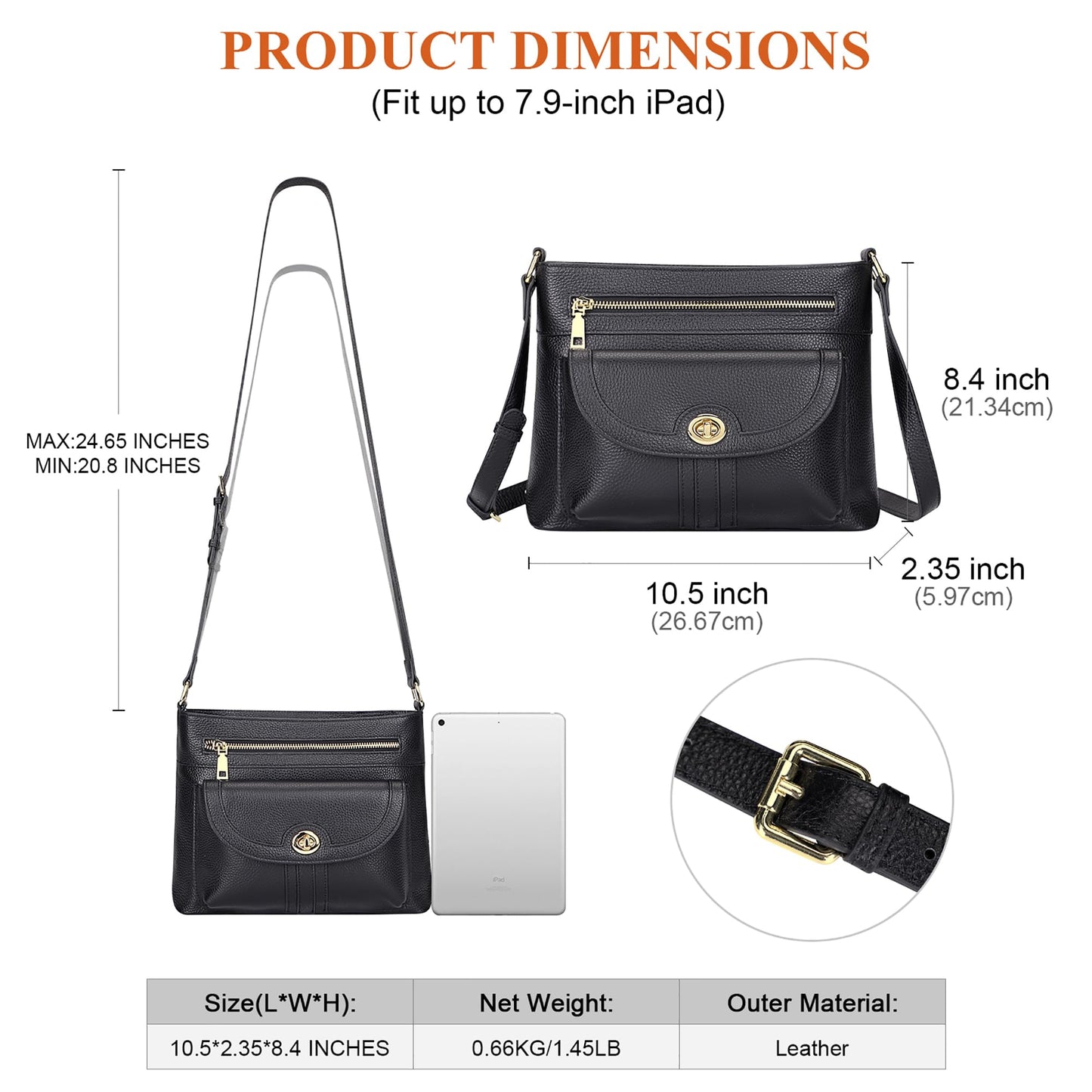 Over Earth Genuine Leather Crossbody Bags for Women Trendy Purses and Ladies Shoulder Handbags