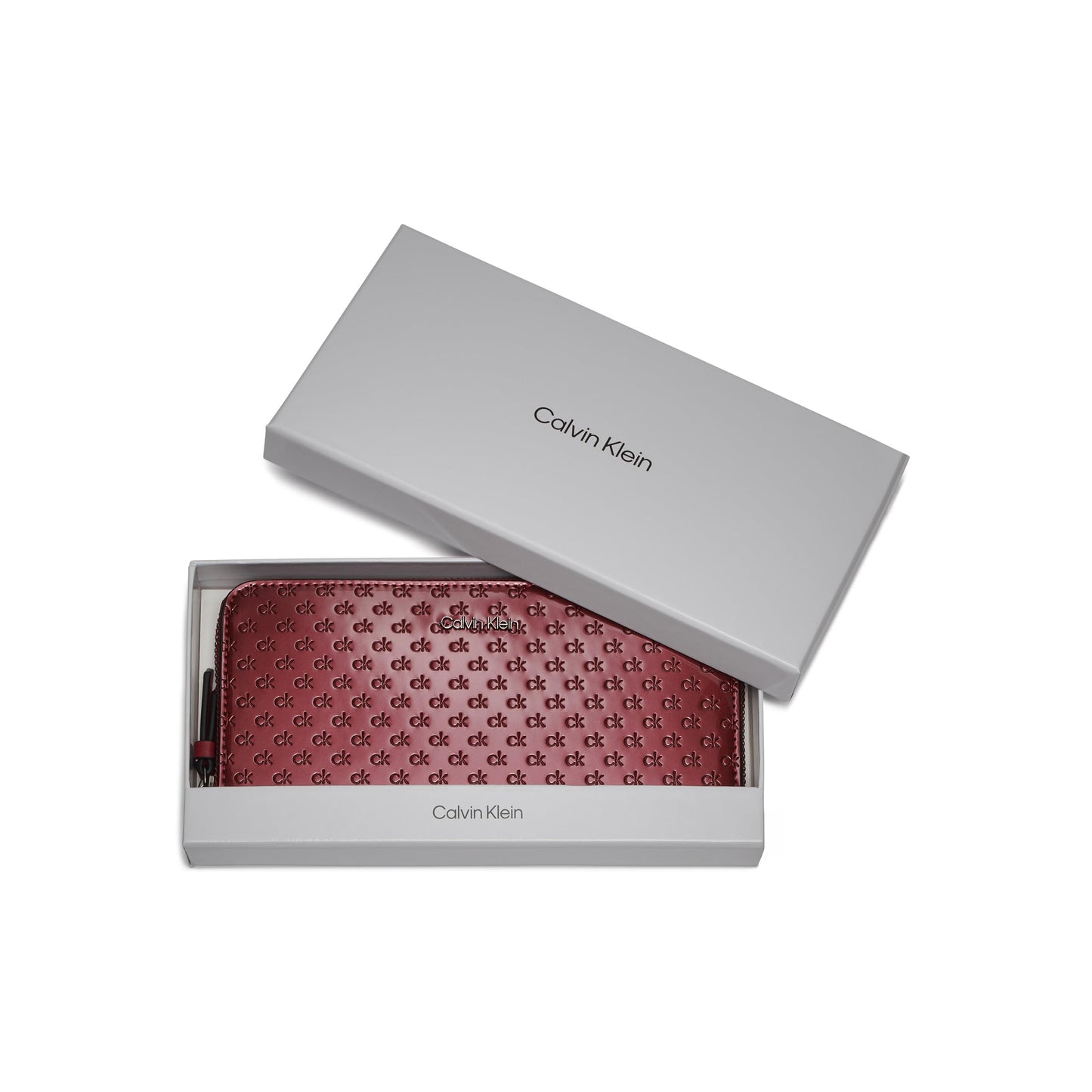 Calvin Klein Women's Key Item Saffiano Continental Zip Around Wallet With Wristlet Strap