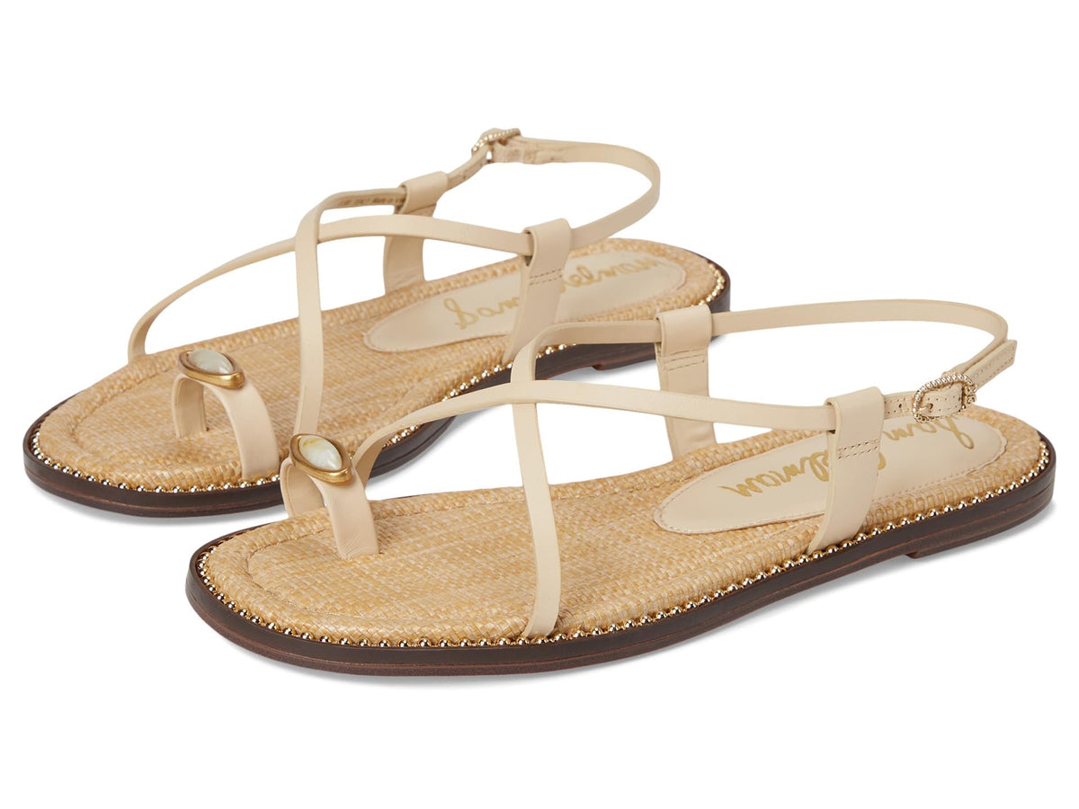 Sam Edelman Women's Tenly Flat Sandal, Summer Sand, 6.5Sam Edelman Women's Tenly Flat Sandal, Summer Sand, 6.5