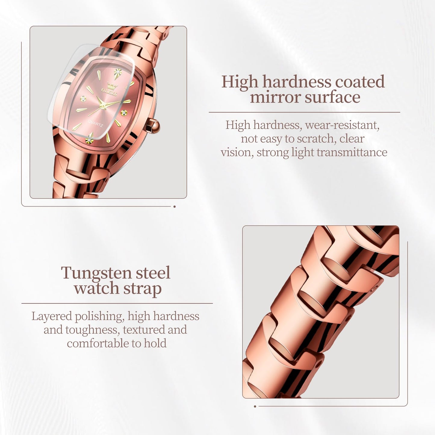 OLEVS Women's Luxury Elegant Watch, Fashion Waterproof Ladies Dress Watch, Stainless Steel Gold Silver Watches for Women, Small Wrist with Day Date, Ideal for Gift Daily Wear