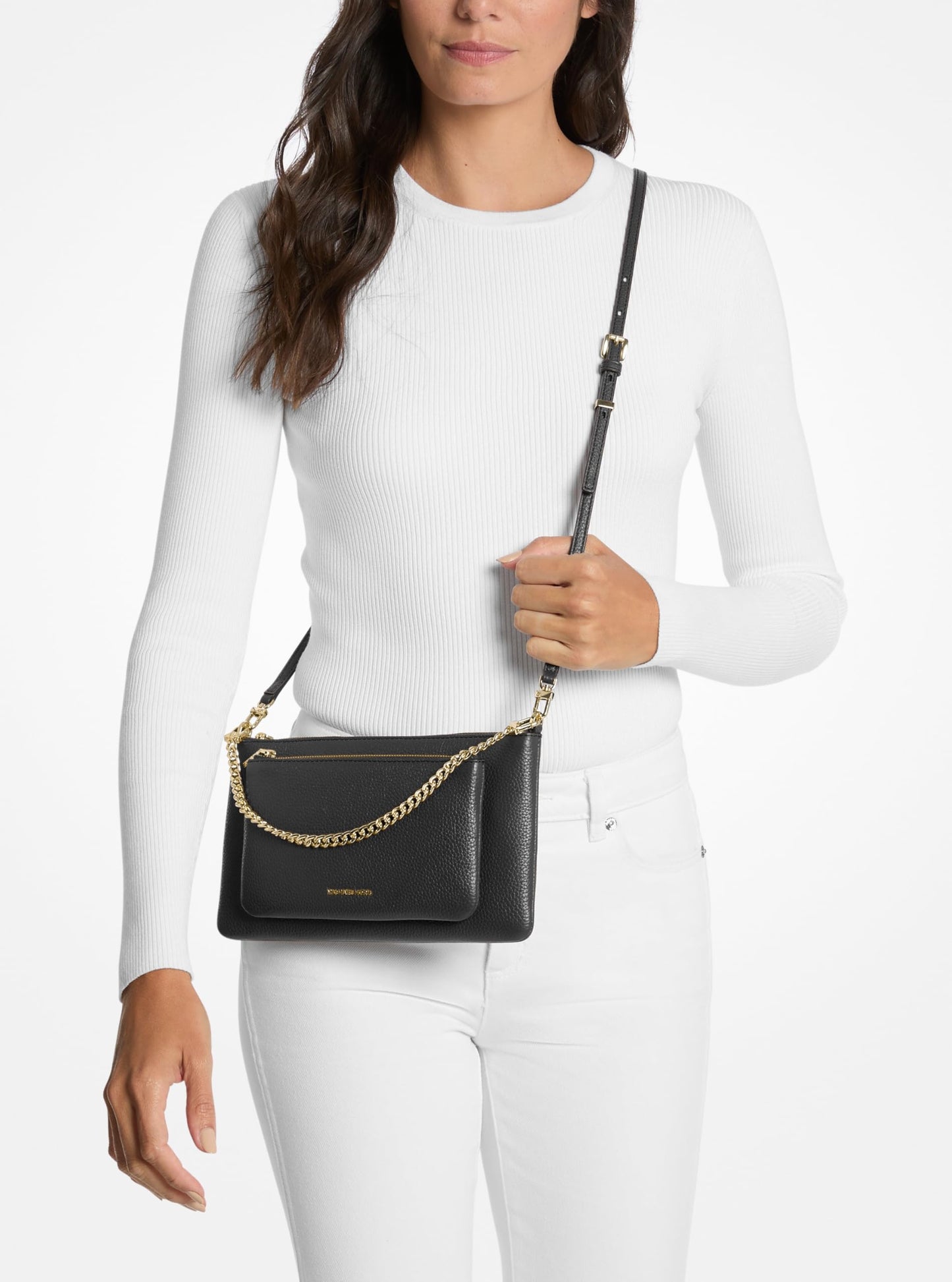Michael Kors Jet Set Medium Pocket Convertible Crossbody Bag