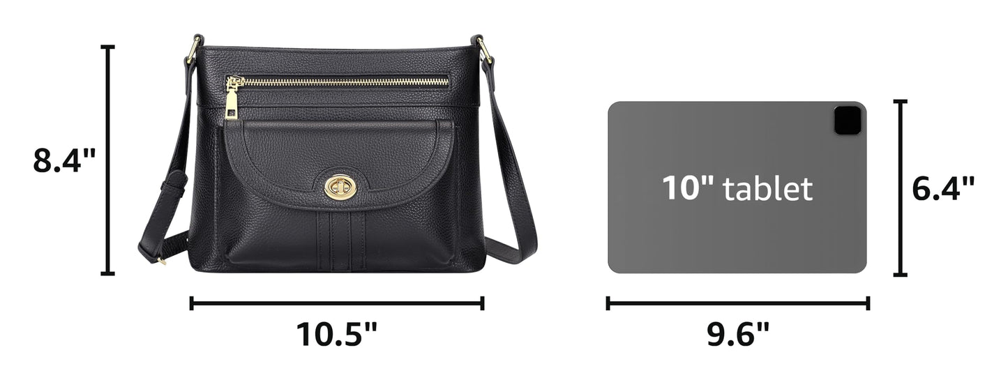 Over Earth Genuine Leather Crossbody Bags for Women Trendy Purses and Ladies Shoulder Handbags